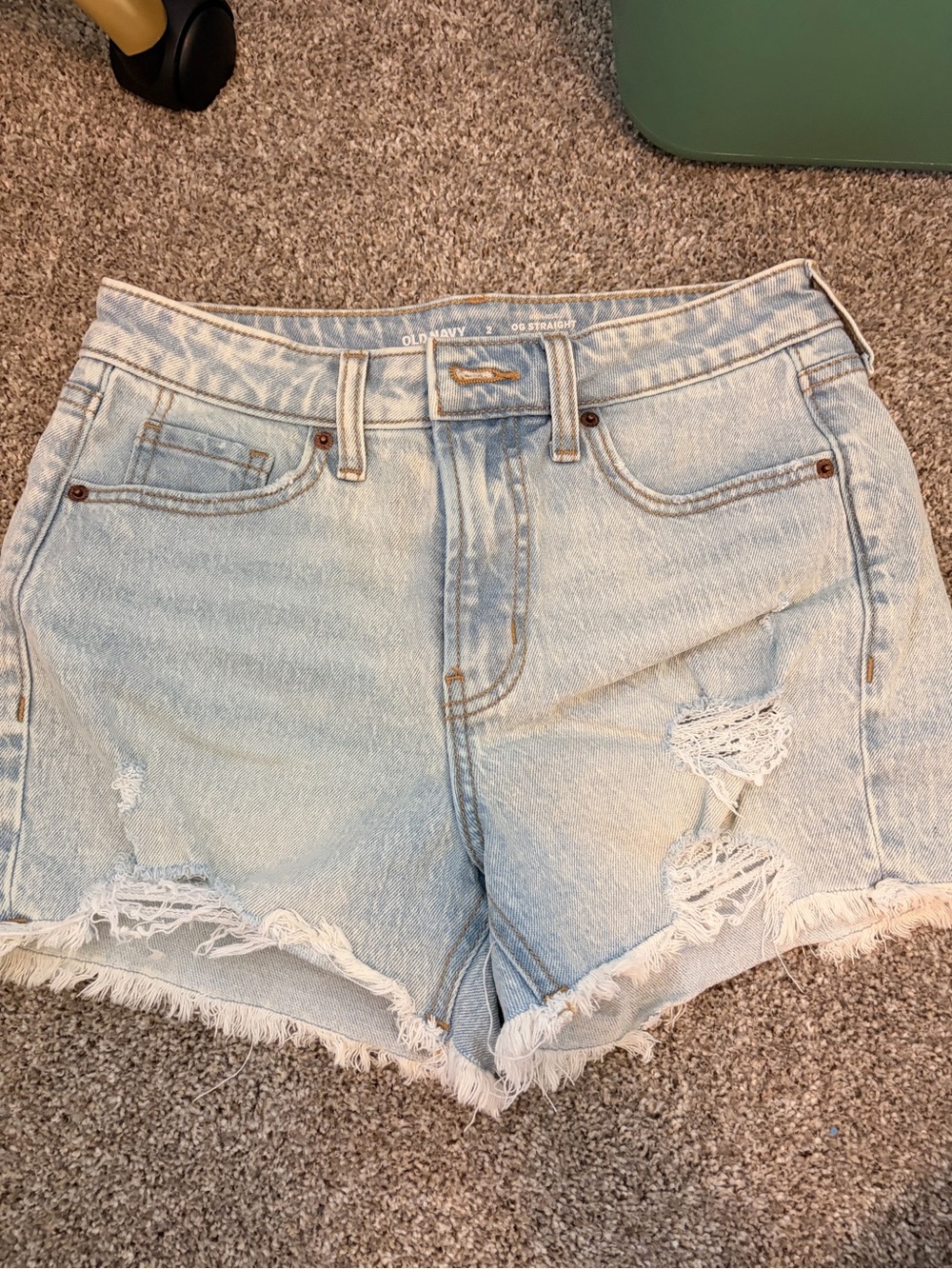 Old Navy Light Blue Distressed Denim Cutoff Shorts